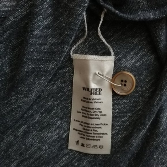 Aritzia Wilfred Free Heathered Gray Tie-up Button Down Sleeveless Tunic Dress - Picture 6 of 10